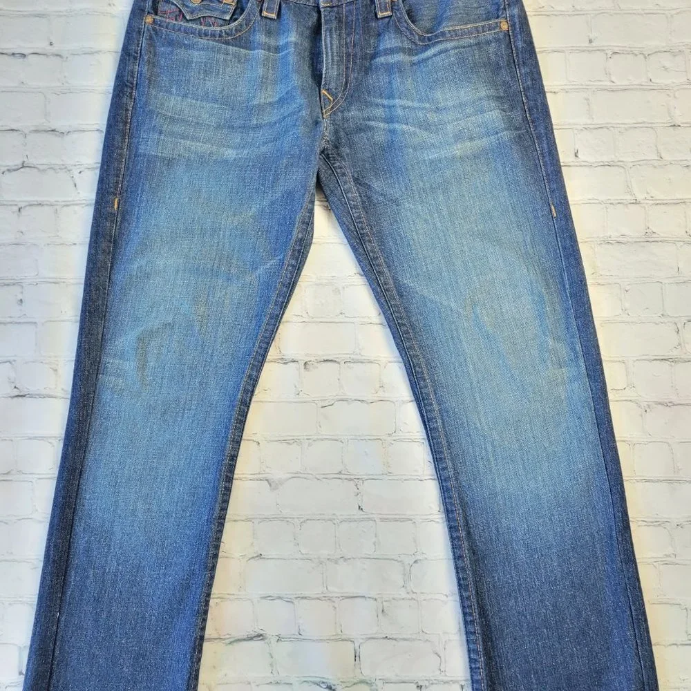 ✅ True Religion Blue Billy relaxed bootcut jeans size 36